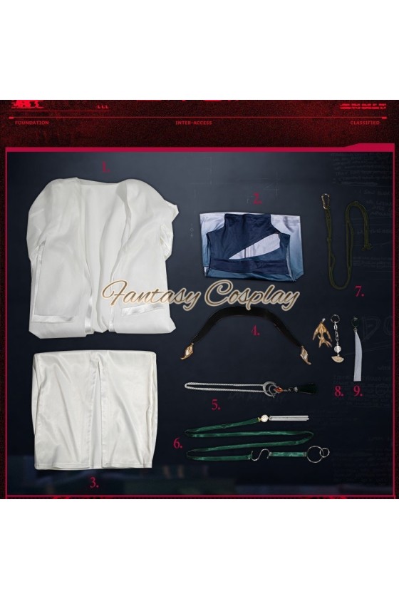Path to Nowhere Du Ruo White Outfit Cosplay Costume